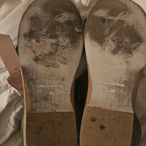 💖💖Free People Vale Bootie Sandals in khaki, green sz 10 - Picture 8 of 9